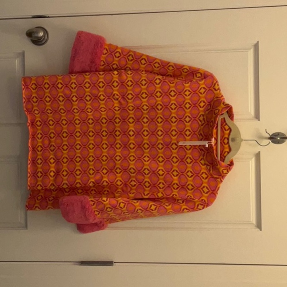 Fate Vibrant Pink and Orange Patterned Top NWT